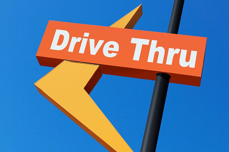 drive thru sign